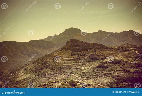 Mountains Landscape and Coast View, Spain Stock Image - Image of ...