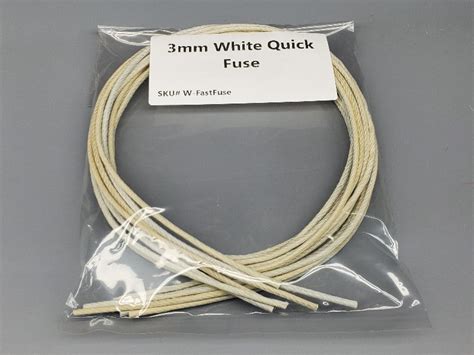 3mm White Quick Fuse 01 08 Secft
