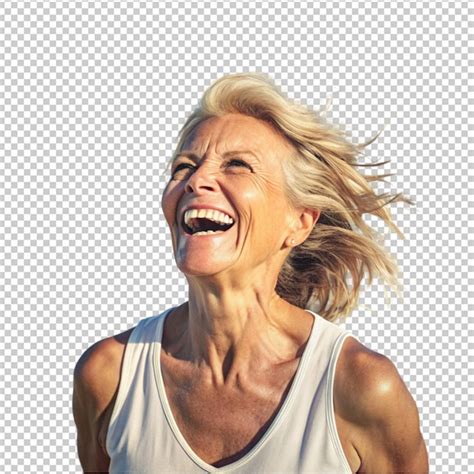 Premium Psd Portrait Of Beautiful Smiling Older Woman