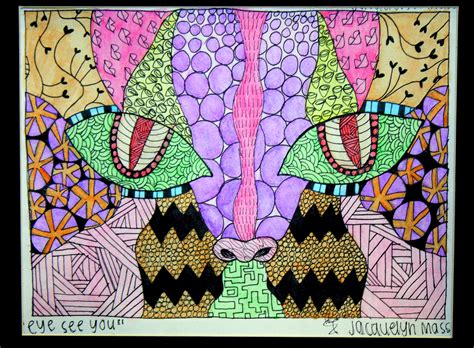 Colored Zentangle Armadillo Zentangles Art Projects Doodles