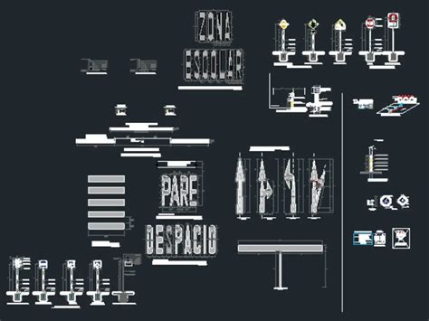 Dettaglio Della Segnaletica Verticale In AutoCAD Libreria CAD