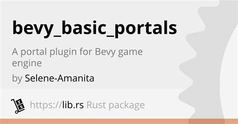 Bevy Basic Portals Rust Game Dev Lib Rs