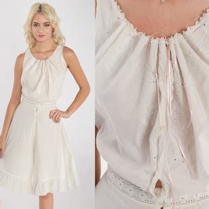 S Step In Chemise White Lingerie Romper S Floral Embroidered Cutout Button Up One Piece