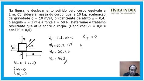 Aprenda Facilmente A Calcular O Trabalho Resultante YouTube