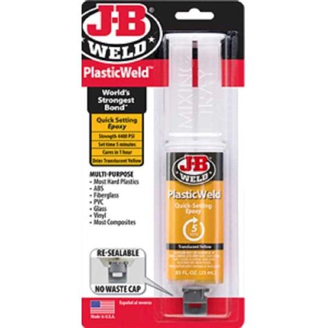 J B Weld Plasticweld Syringe Epoxy Hardwares Online Store