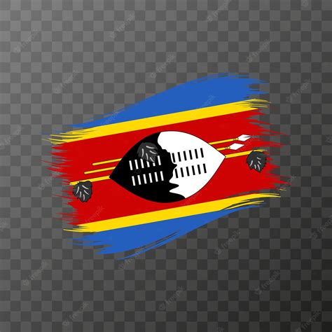 Premium Vector Eswatini National Flag Grunge Brush Stroke Vector