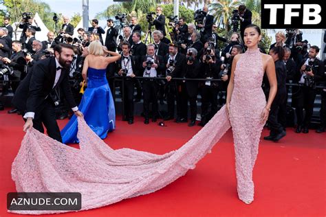 Cindy Kimberly Sexy Seen Flashing Her Nude Tits Wearing A See Through Dress At The Annual Cannes