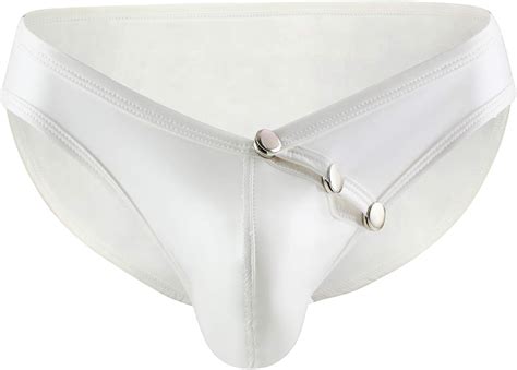 Maeau Braguitas para hombre lencería sexy de piel barnizada talla baja bikini convexo