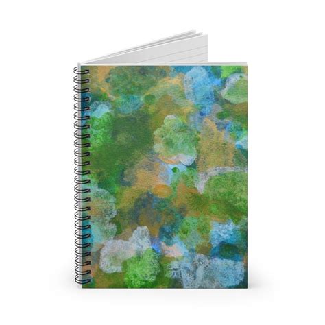 Clouds Abstract Splatter Art Spiral Notebook Journal Ruled Line