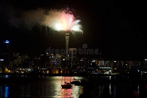 Auckland CBD Cityscape at Night - New Zealand NZ Editorial Image ...