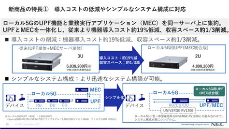 Asciijp：nec、upfとmecサーバーを統合してローカル5g環境を効率化する新製品