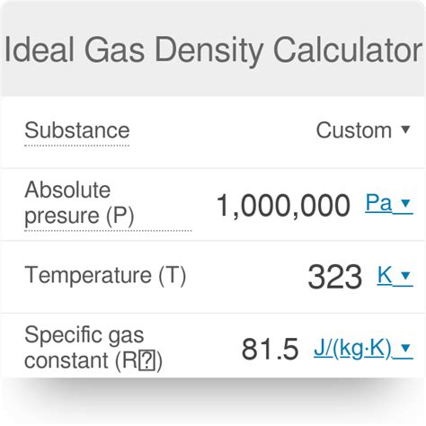 Online Gas Density Calculator CaliTalitha