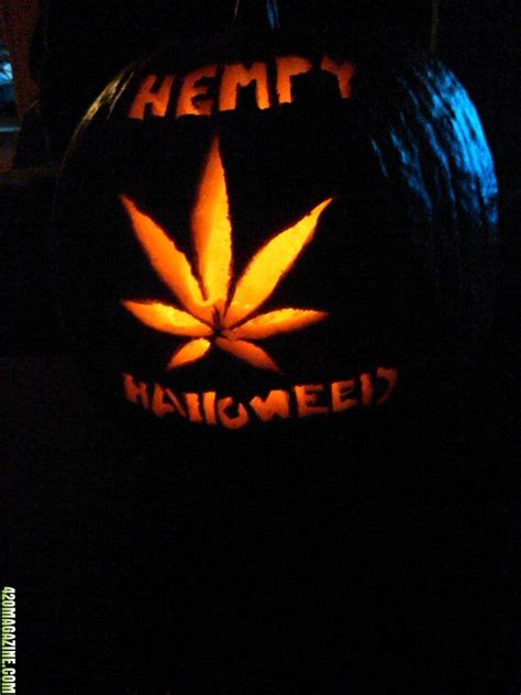 Weed Pumpkin Stencil