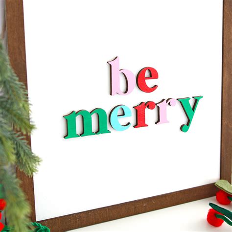 How to Make a DIY Be Merry Wood Sign | CraftCuts.com