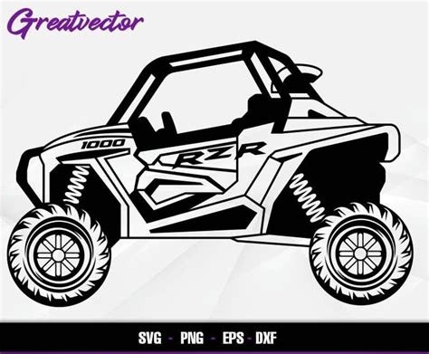 The Polaris Rzr Logo Is Shown In Black And White With Purple Lettering