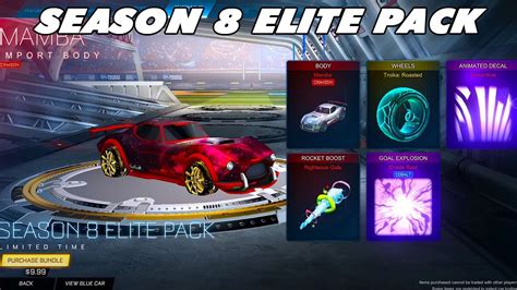 Showcasing New Season 8 Elite Pack Rocket League Showcase Youtube