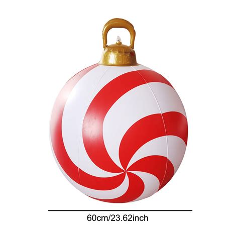 60cm Light Up Pvc Inflatable Christmas Ball Outdoor Christmas