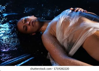 Beautiful Nude Woman Aqua Naked Female Stock Photo 1719282220
