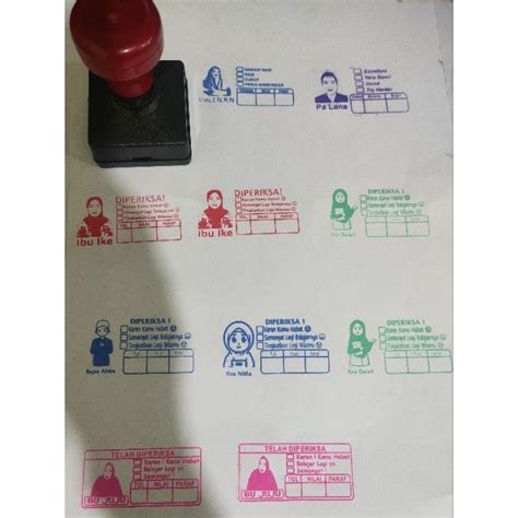 Jual Stempel Nilai Guru Disain Pakai Poto Sendiri Ukuran 2755 And 3255