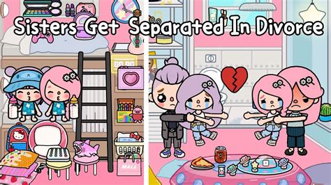 Sisters Get Separated In Divorce 👧🏼💔👧🏻 Sad Story Toca Life Story Toca Boca Toca Life