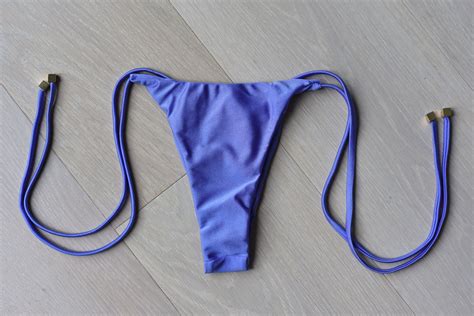 Violet Purple Thong Bikini Bottom Etsy
