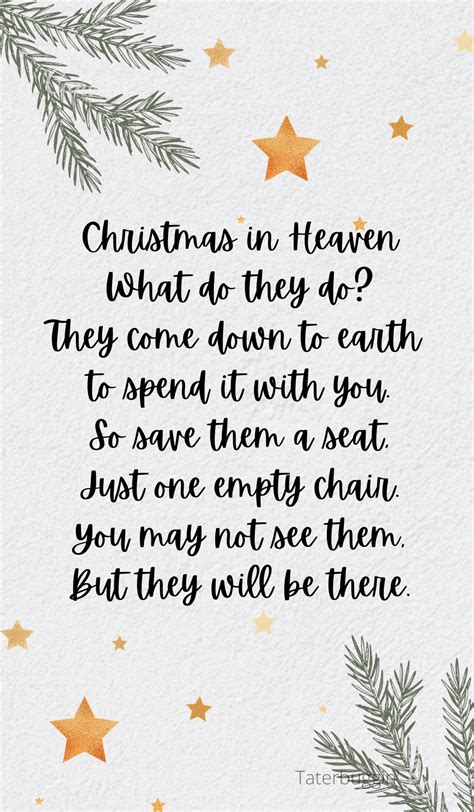 Christmas In Heaven What Do They Do They Come Down To Earth To Spend