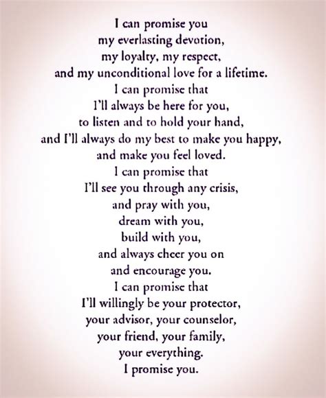 Wedding Vows I Promise You