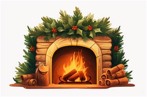 Premium Photo Cozy Fireplace Clip Art