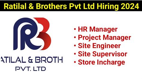 Ratilal Brothers Pvt Ltd Hiring Site Engineer Jobs Site