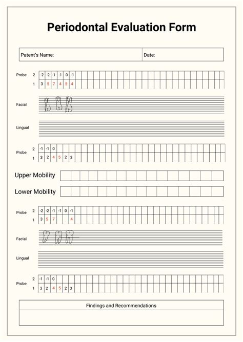 Printable Periodontal Chart Pdf Free Printable Charts