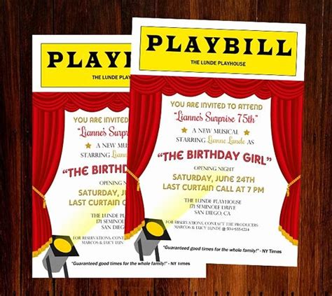 Template For Playbill