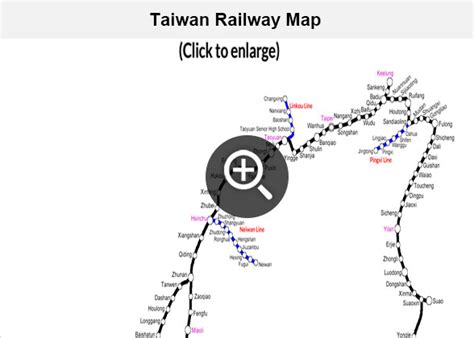 Taiwan Train High Speed Rail And Stations Maps