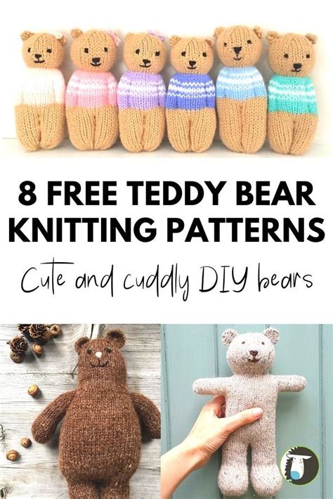 8 Cutest Teddy Bears Free Knitting Patterns — Blog Nobleknits Teddy