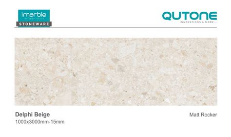 Matt Qutone Full Body Delphi Beige 3000x1000x15mm Tile Size In Ft Cm