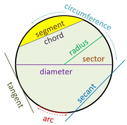 Main Parts Of A Circle