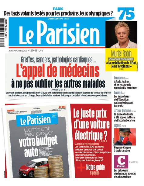 Le Parisien N°20201001 Du 01 Octobre 2020 à Télécharger Sur Ipad