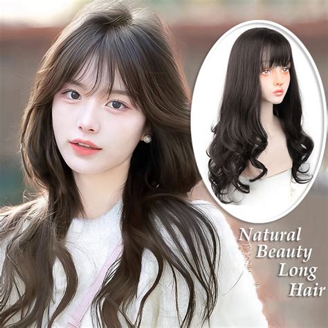 Jual Wig Women With Long Hair Full Head Natural Rambut Palsu Wanita