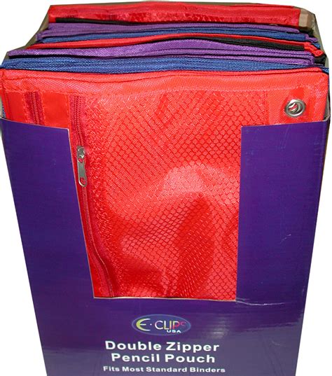 Wholesale Mesh Double Zipper Pencil Pouch Assorted Colors Sku