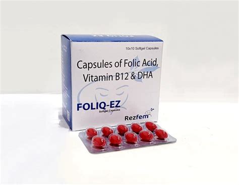 Folic Acid Dha Cyanocobalamin Softgel Capsule At Rs Box Folic