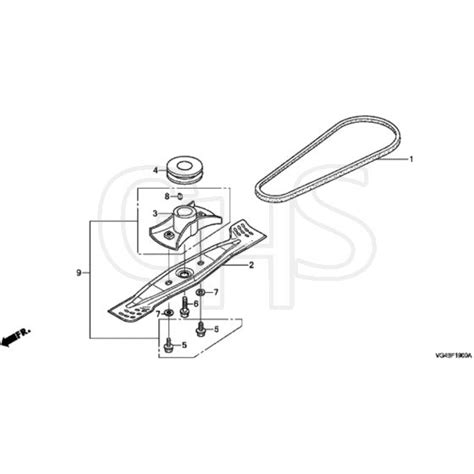 Honda HRG536C5 SDEA MZCG 7630001 7659999 Driven Pulley Diagram GHS