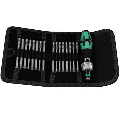 Wera 051040 Kraftform Kompakt 17 Piece Ratchet Screwdriver Bit Set