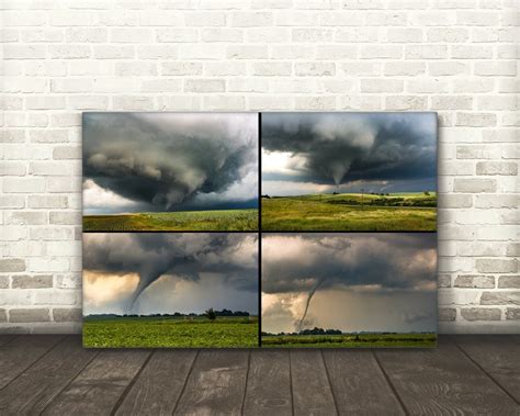 Large Canvas Tornado Wall Art Picture 40x60 Iowa Landscape Wall Mural
