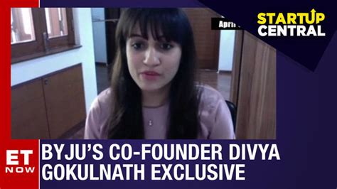 Video First Ever Tv Interview Of Byjus Co Founder Divya Gokulnath