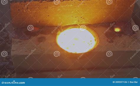 Red Hot Metal Smelting Of Metal At The Factory Hot Red Hot Metal Stock Footage Video Of