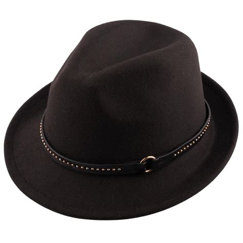 Buy The Tie Hub Vintage Solid Black Fedora Hat For Men At