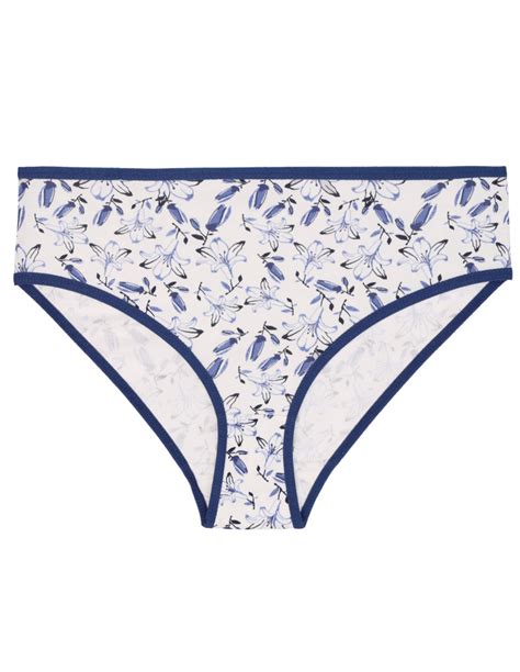 Damskie majtki bikini bawełniane z motywem kwiatowym pak WIELOKOLOROWY sklep Moraj