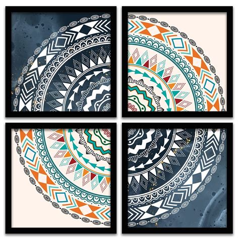 Vasl Studio Mandala Art Wall Decor Aesthetic Painting With Frame For