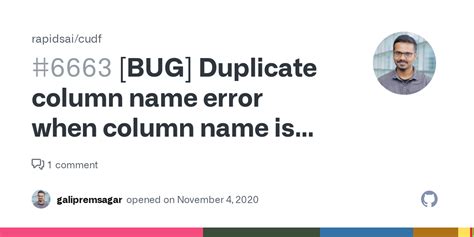 Bug Duplicate Column Name Error When Column Name Is Empty While