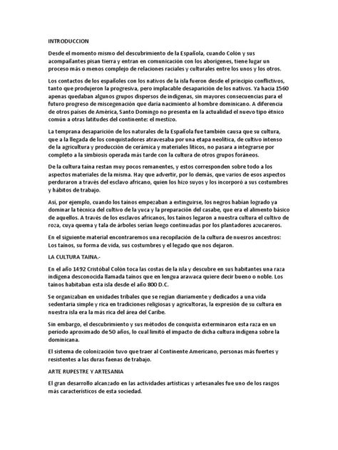 Expo De Los Tainos Pdf