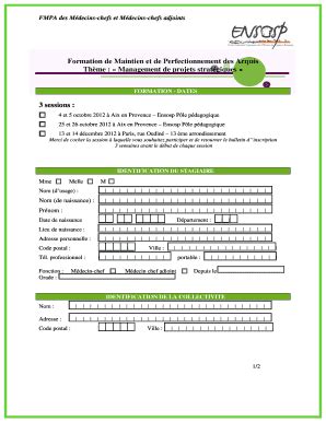 Fillable Online Ensosp Fmpa Des M Decins Chefs Et M Decins Chefs